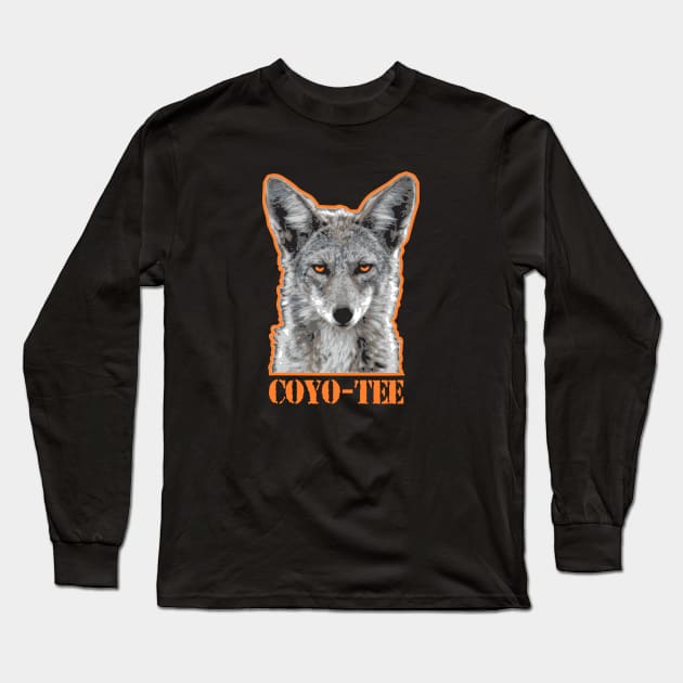 Funny Coyote Long Sleeve T-Shirt by bumblethebee
